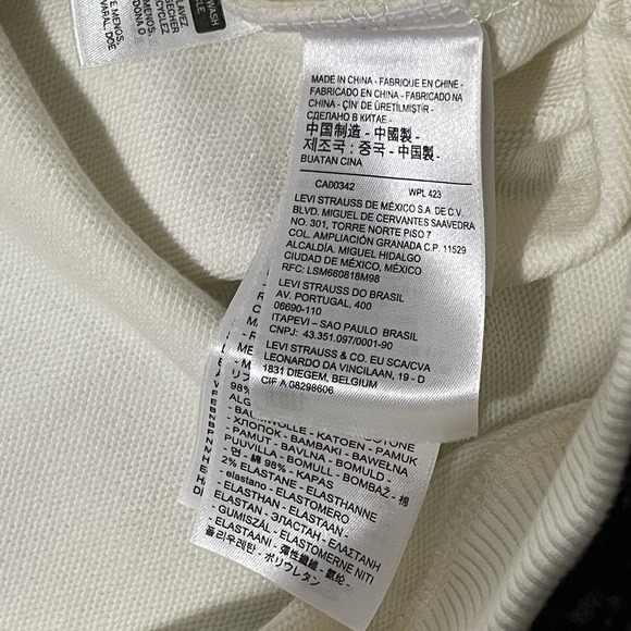 Levis Disney Sweatshirt Hoodie Adult XL Ivory Mickey Minnie Heavy Pullover NEW - Picture 15 of 16